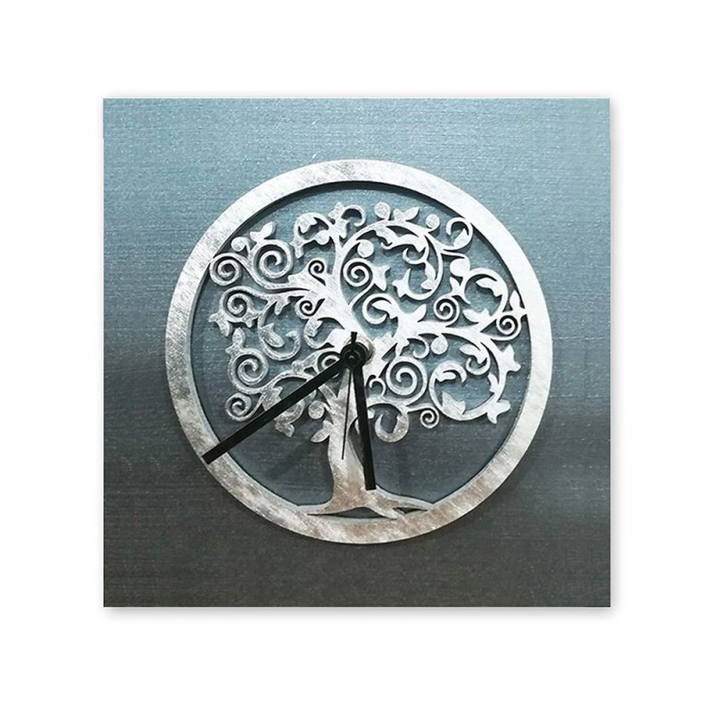 Orologio da tavolo - Albero della vita - Antracite silver