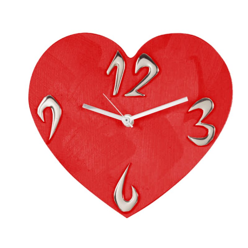 orologio da tavolo cuore rosso amore san valentino