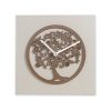 Orologio da tavolo - Albero della vita perla e tortora - 20x20cm