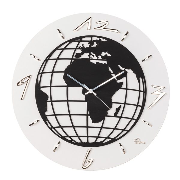 Orologio da parete tondo Mappamando - Varie finiture di colore