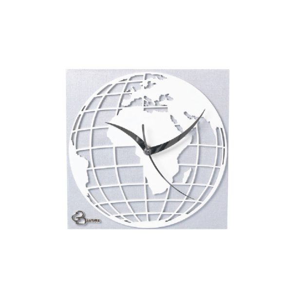 Orologio da tavola Mappamondo argento e bianco - Collezione Bomboniere