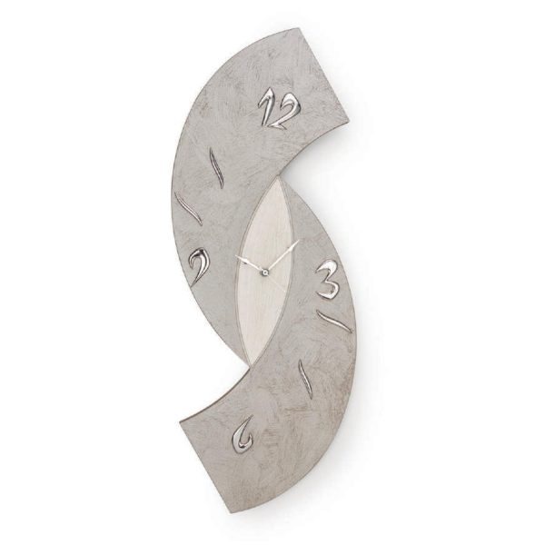 Orologio da parete verticale "Esse" - Tortora e Perla