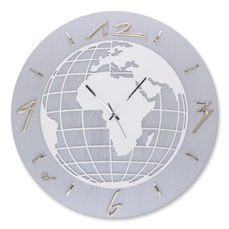 Orologio da parete tondo Mappamando - Varie finiture di colore - immagine 6