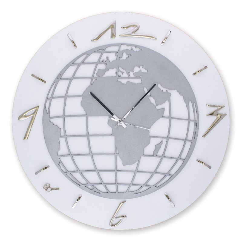 Orologio da parete tondo Mappamando - Varie finiture di colore - immagine 3