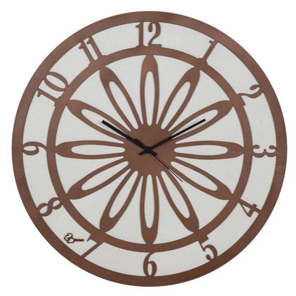 or/312 orologio tondo da parete perla e tortora