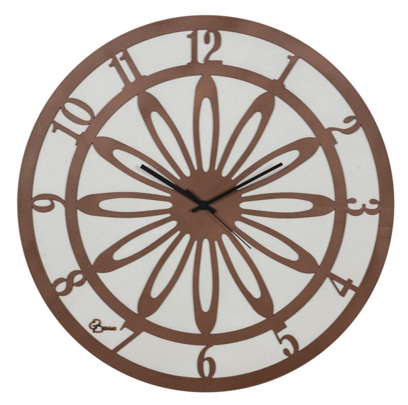 or/312 orologio tondo da parete perla e tortora