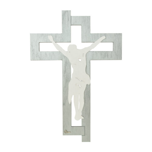 art 484 gesu crocifisso Argento Bianco 70x50
