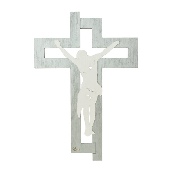 art 484 gesu crocifisso Argento Bianco 70x50