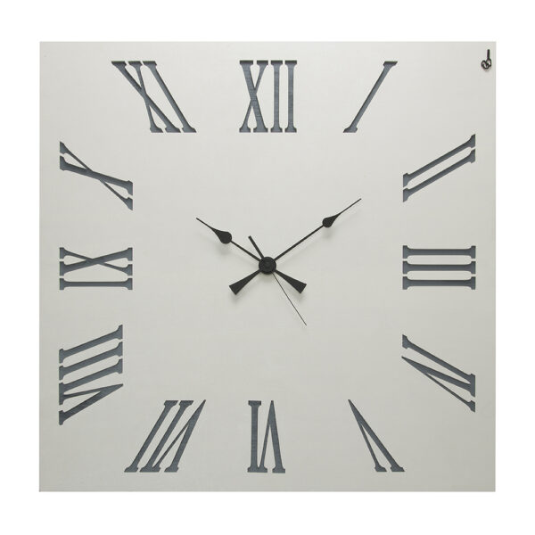 Orologio da parete quadrato - Antracite e bianco - Doppio pannello