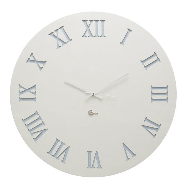 Orologio da parete tondo - Carta da zucchero e bianco - Doppio pannello
