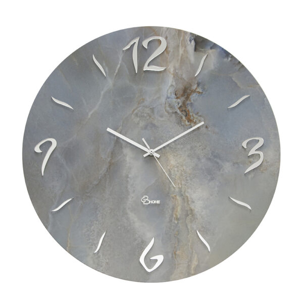 Orologio da parete tondo - Tagina Onice Oceano - Collezione Kerlite