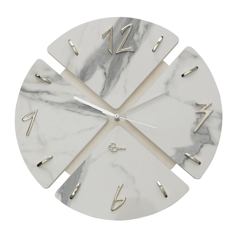 Orologio da parete puzzle clock - Carrara - Collezione effetto marmo