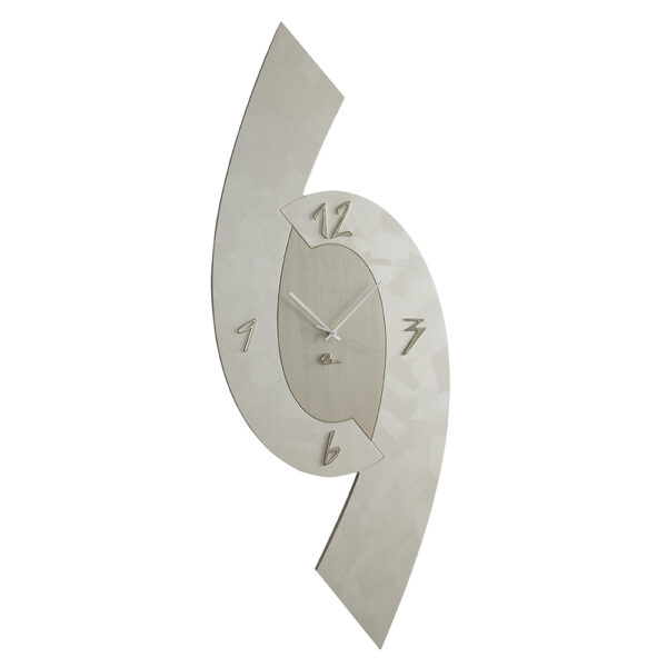 Orologio da parete verticale esse bicolore - Perla e tortora