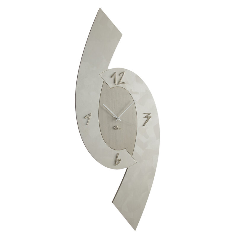 Orologio da parete verticale esse bicolore - Perla e tortora