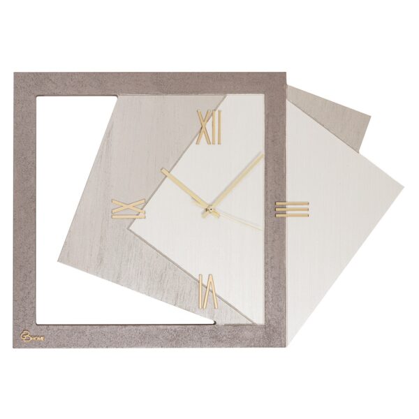 Orologio da parete quadro cornice - Colore bronzo - tortora - perla