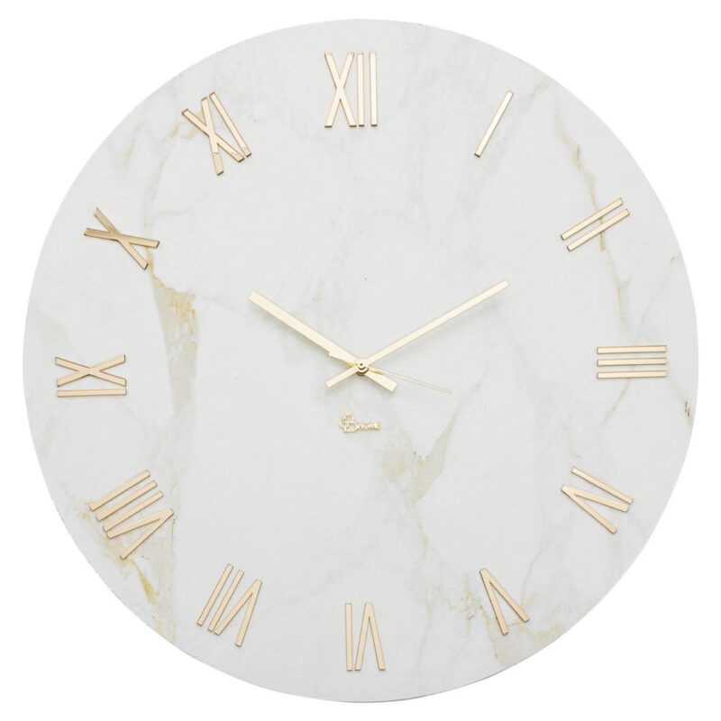 Orologio da parete - Effetto marmo Calacatta